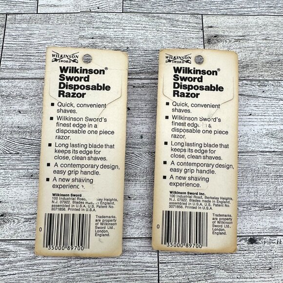 Vintage Brand New Sealed Set of 2 Wilkinson Sword Disposable Razors - Picture 3 of 3